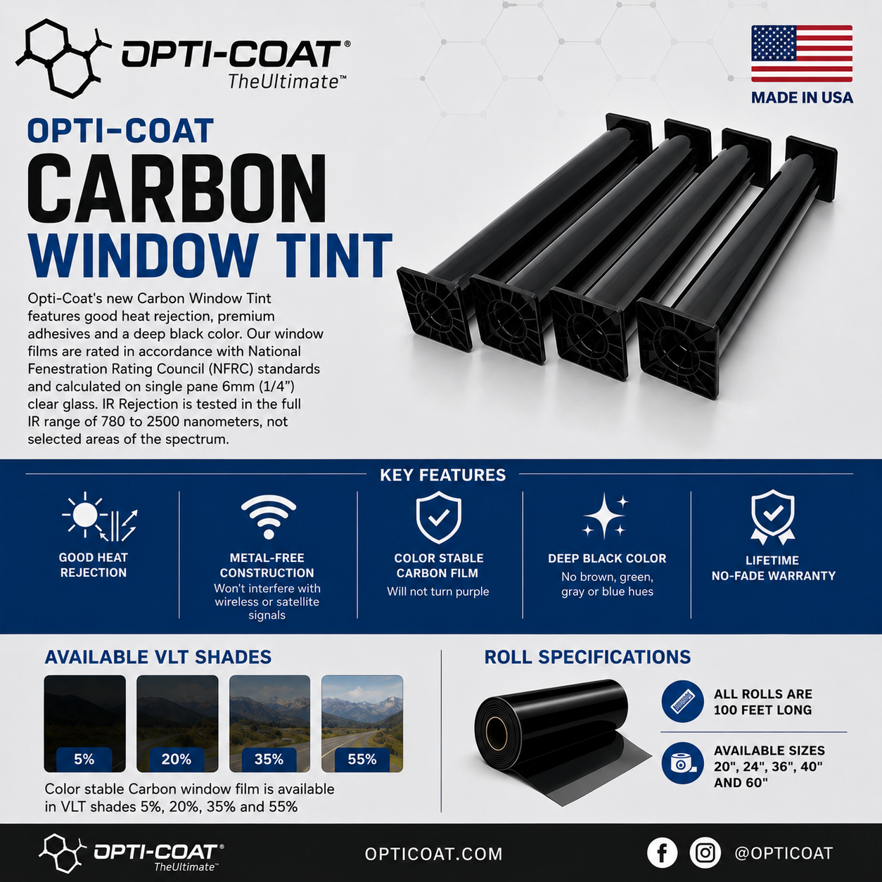 Opti-Coat Carbon Window Tint