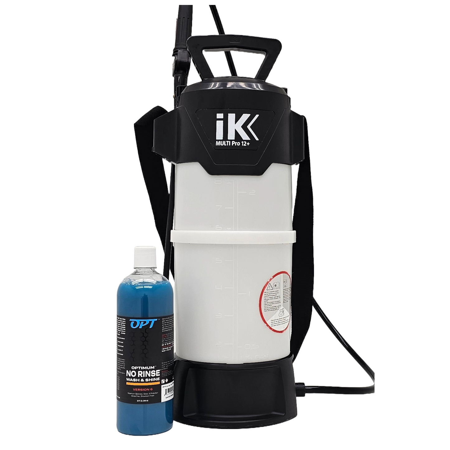 Optimum No Rinse Wash & Shine Version 6 Rinseless Car Wash 32oz & IK Multi Pro 12+
