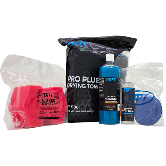 Optimum No Rinse Version 6 Wash and Seal Kit with ONR, BRS 2.0, Opti-Seal, Pro Plush Drying Towel