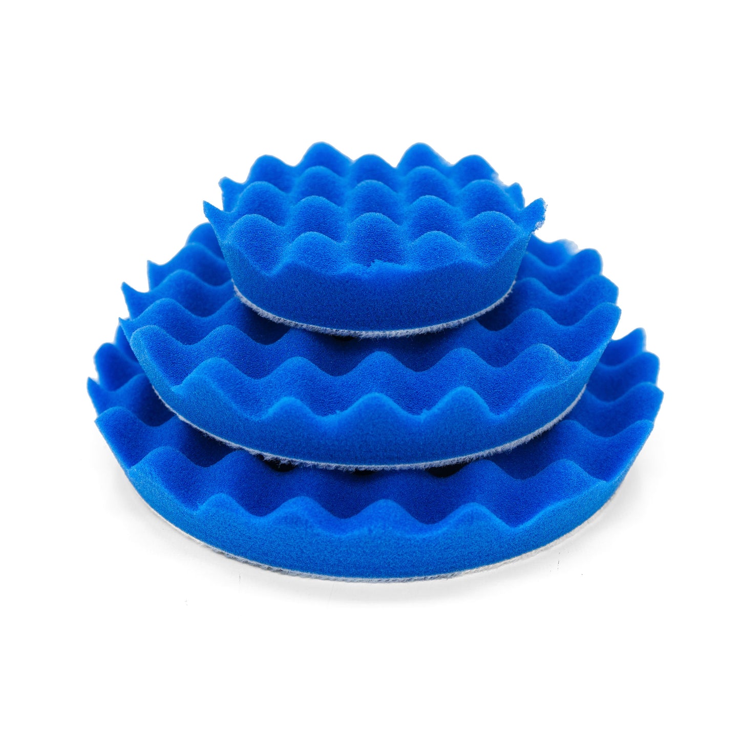 Optimum Dark Blue Beveled Waffle Foam Pad (Medium Polishing)