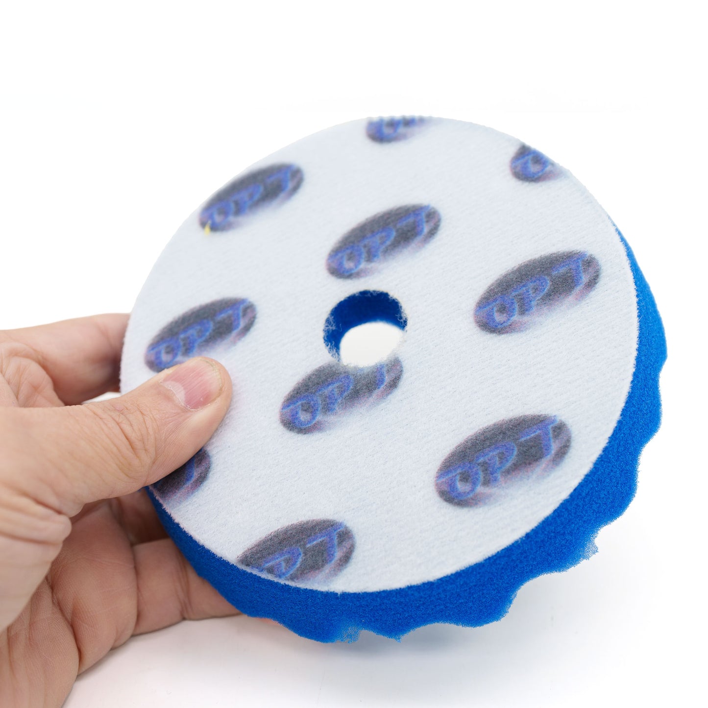 Optimum Dark Blue Beveled Waffle Foam Pad (Medium Polishing)