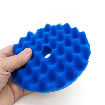 Optimum Dark Blue Beveled Waffle Foam Pad (Medium Polishing)