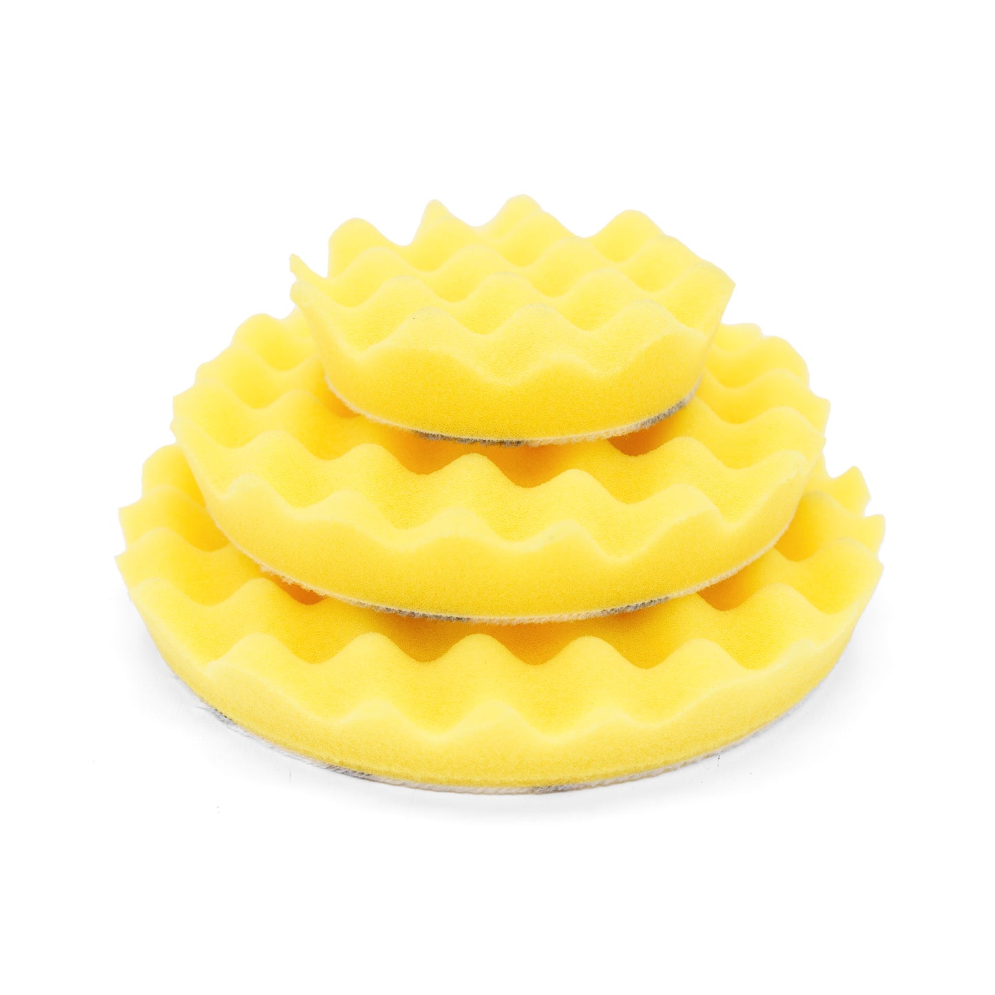Optimum Yellow Beveled Waffle Foam Pad (Heavy Polishing)