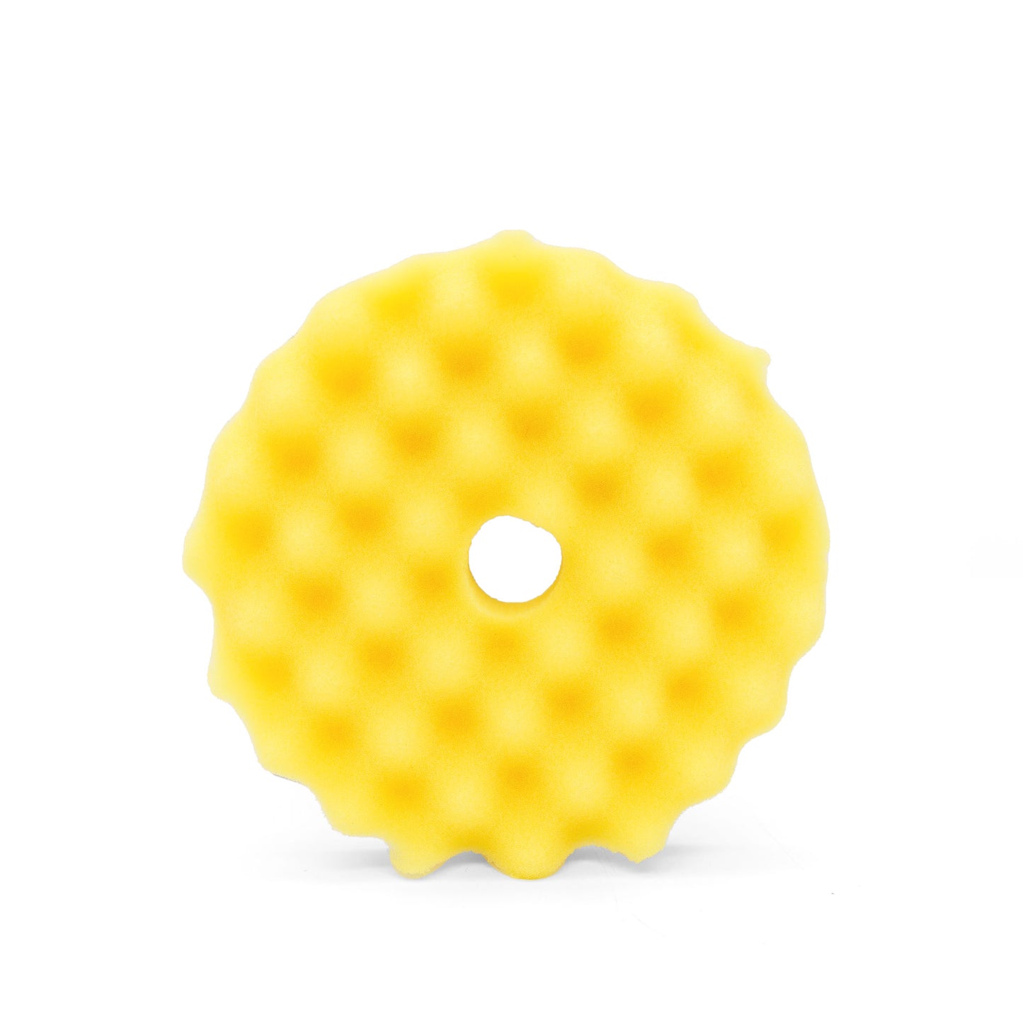 Optimum Yellow Beveled Waffle Foam Pad (Heavy Polishing)