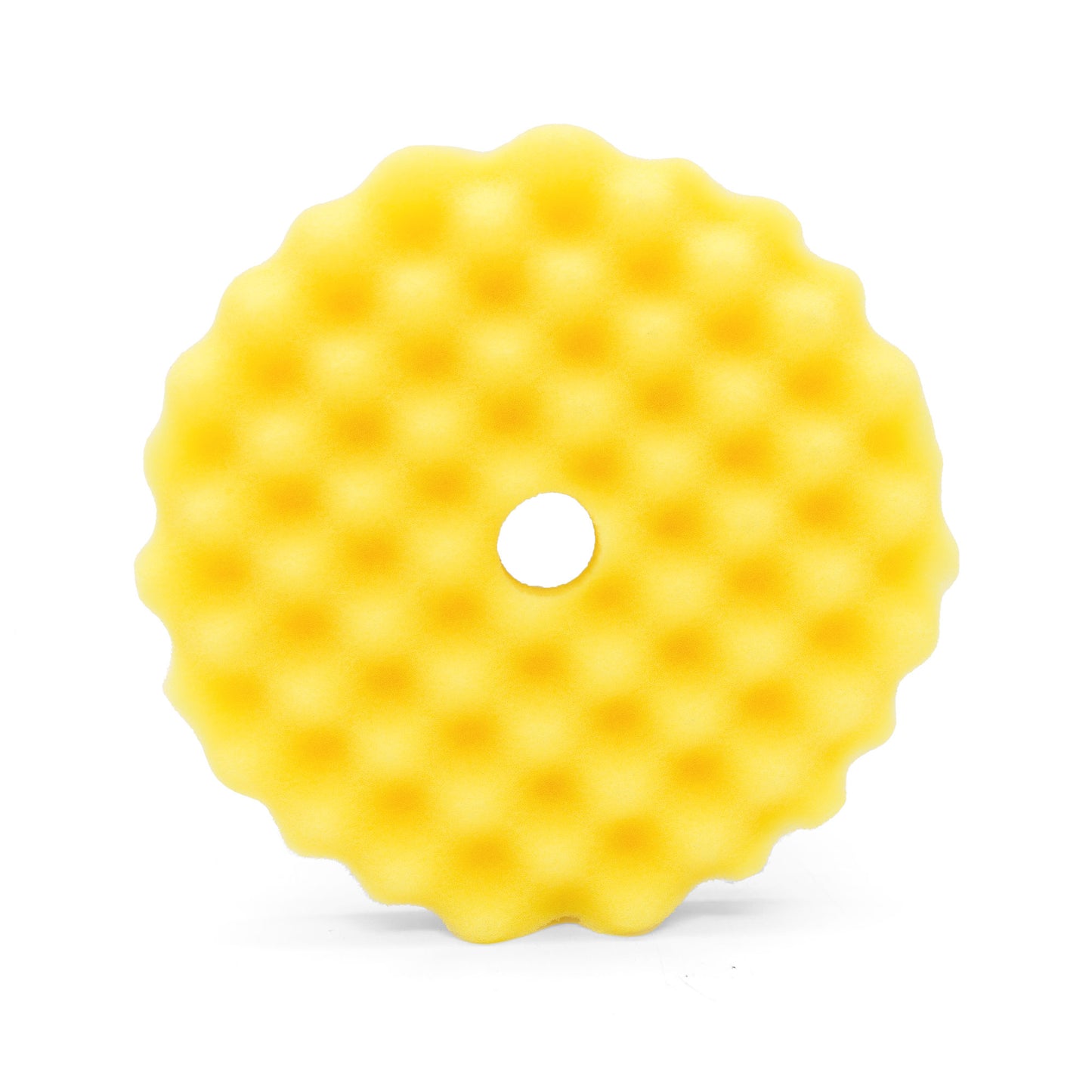 Optimum Yellow Beveled Waffle Foam Pad (Heavy Polishing)