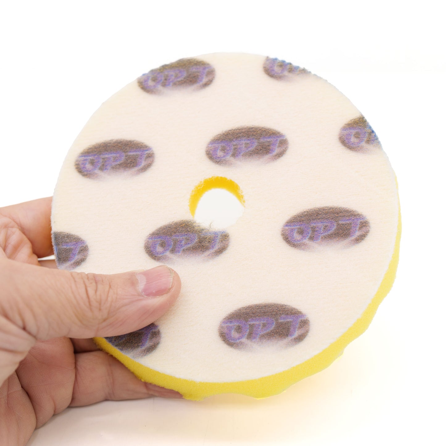 Optimum Yellow Beveled Waffle Foam Pad (Heavy Polishing)