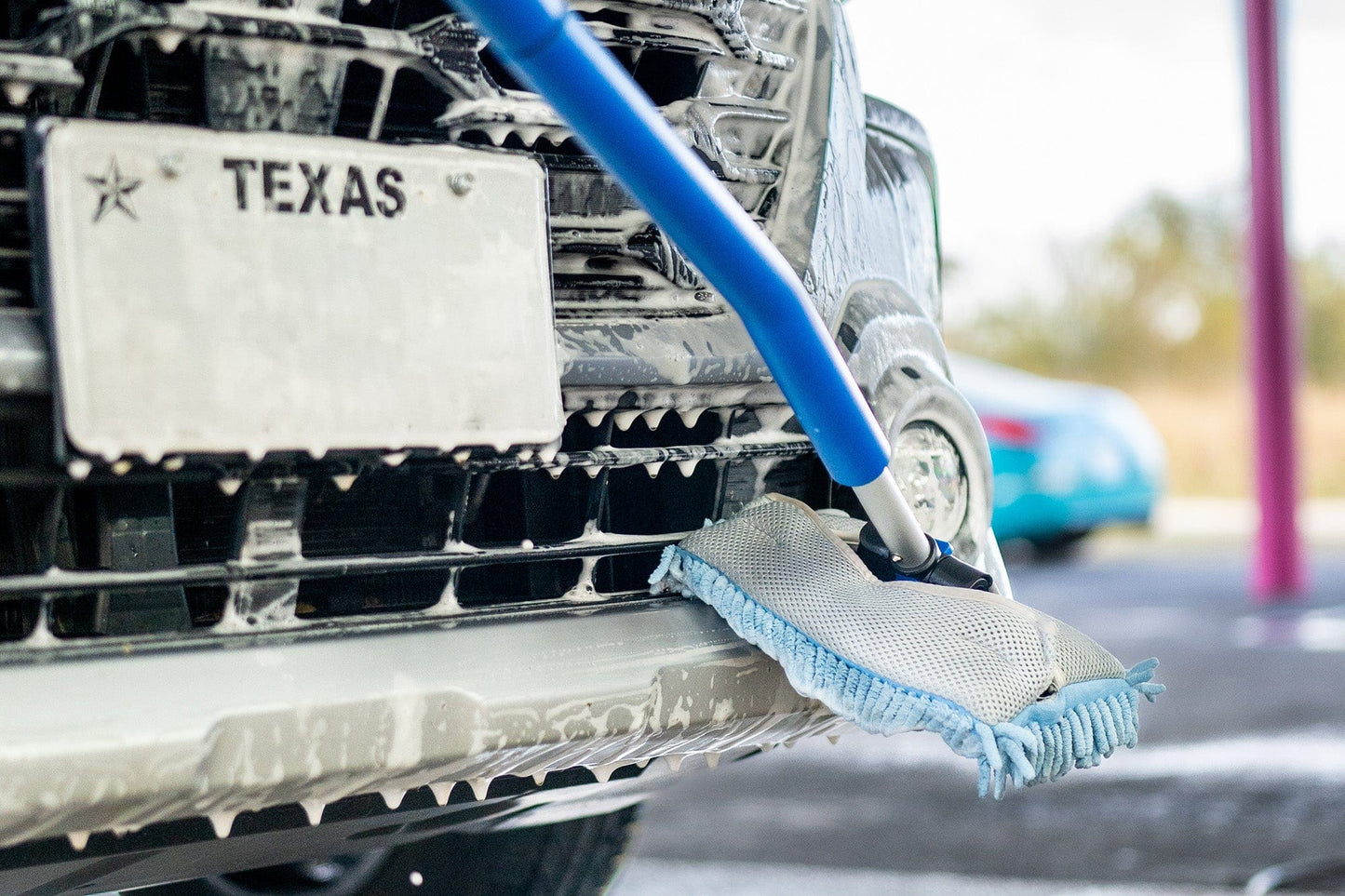 Mitt on a Stick PRO+ Premium Car Wash Mop, Brush, Pole, Mitt