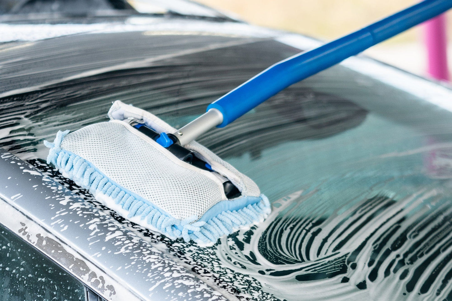 Mitt on a Stick PRO+ Premium Car Wash Mop, Brush, Pole, Mitt